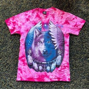 Caballo Tie Dye Wolf Shirt (M)